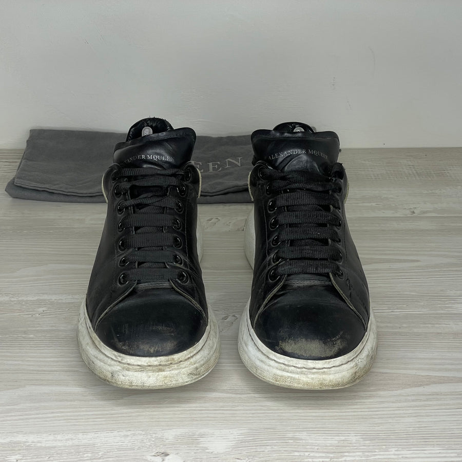 Alexander McQueen Sneakers, 'Sort Læder' Oversized (42) 🐉