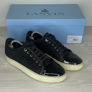 Lanvin Sneakers, 'Sort Ruskind' Lak Toe (40)