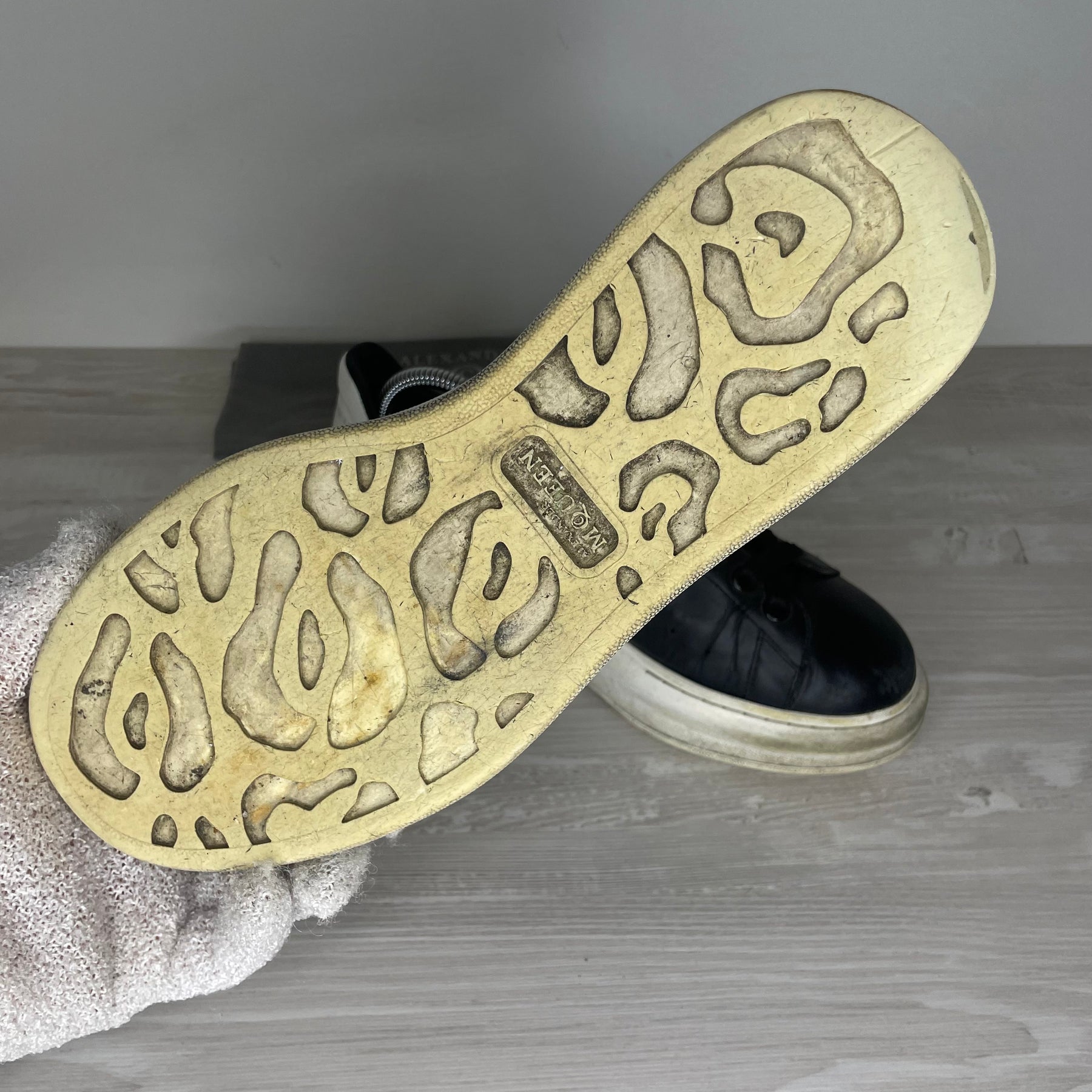 Alexander McQueen Sneakers, 'Sort Læder' Oversized (41)