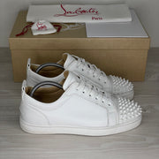 Christian Louboutin Sneakers, 'Hvid Læder' Junior Spikes (40)