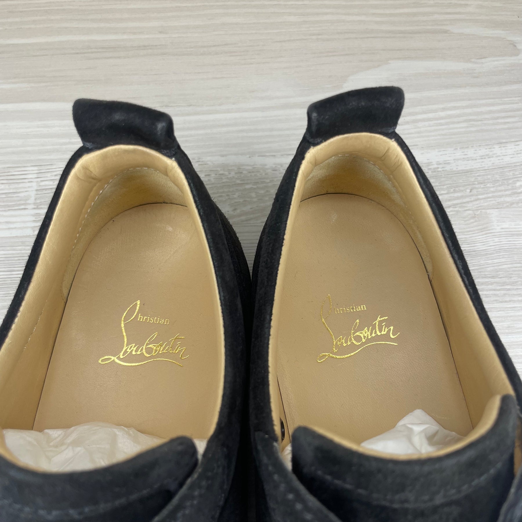 Christian Louboutin Sneakers, 'Sort Ruskind' Junior Spikes (40.5)