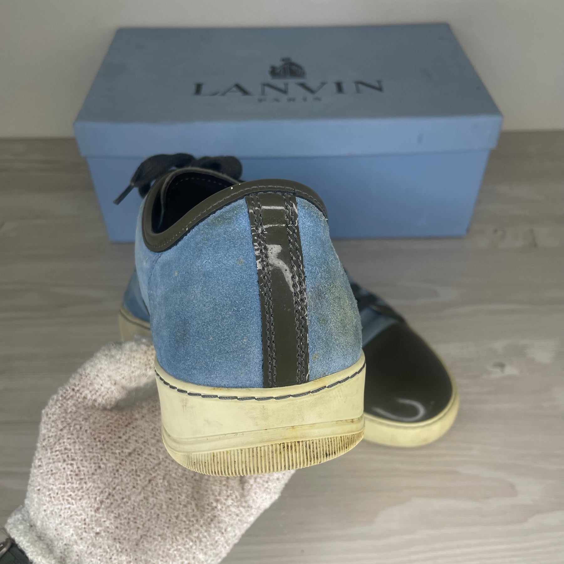 Lanvin Sneakers, 'Blå Ruskind' Lak Toe (43)