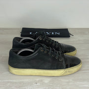 Lanvin Sneakers, 'Sort Ruskind' Lak Toe (42)