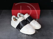 Valentino Sneakers, 'Black Stripe' Open Slip-ons (40) 🤴🏽