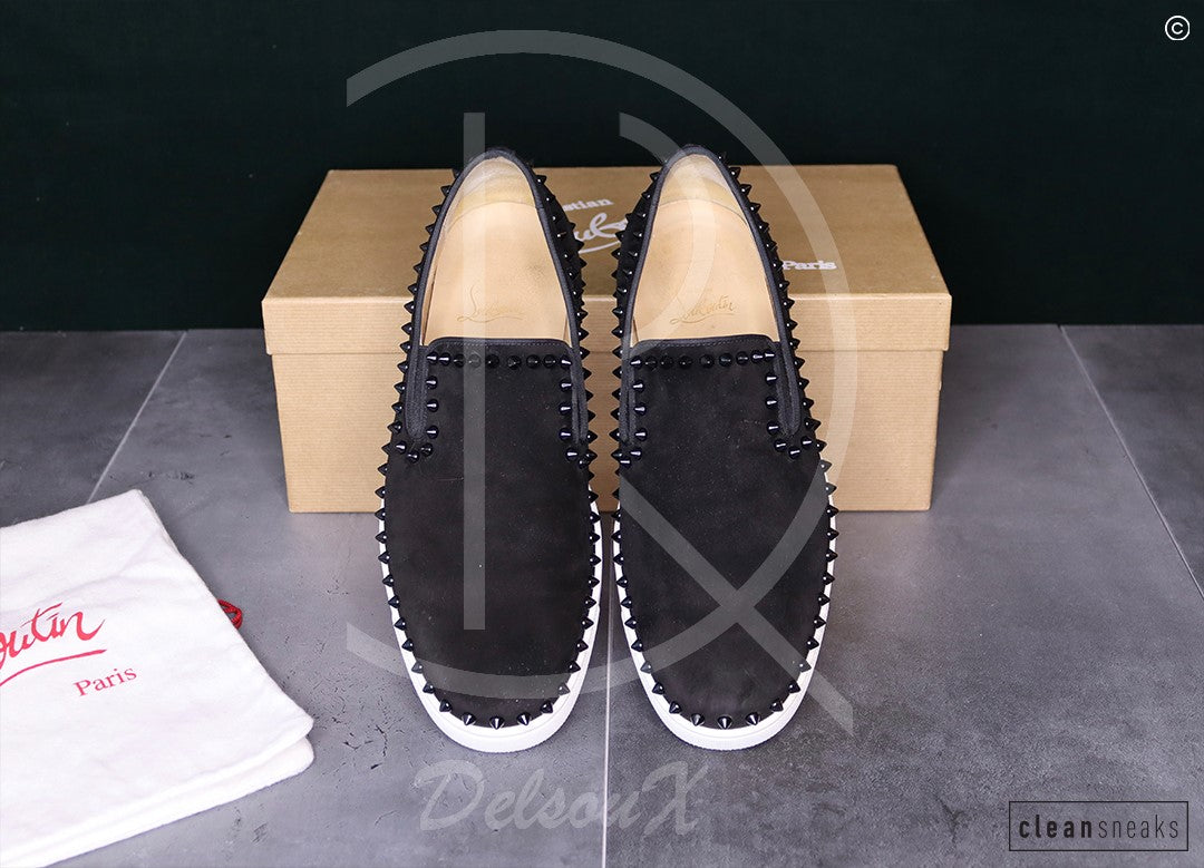 Christian Louboutin 'Black Suede' Pik Boat (43) 🤪