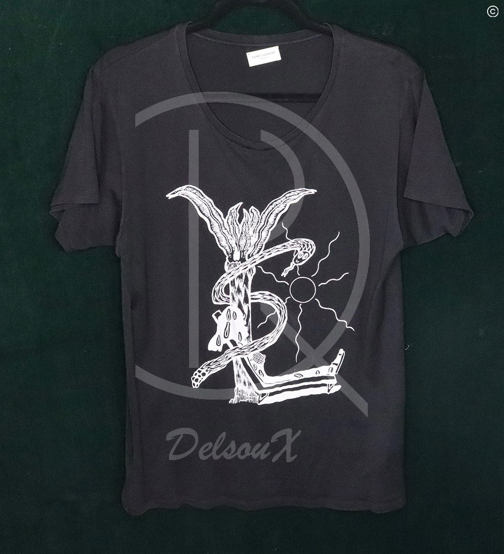 Saint Laurent T-shirt ‘Malibu’ Black (M) 🏝
