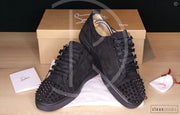 Christian Louboutin 'Black Suede' Junior Spikes (43.5) 🥷🏼