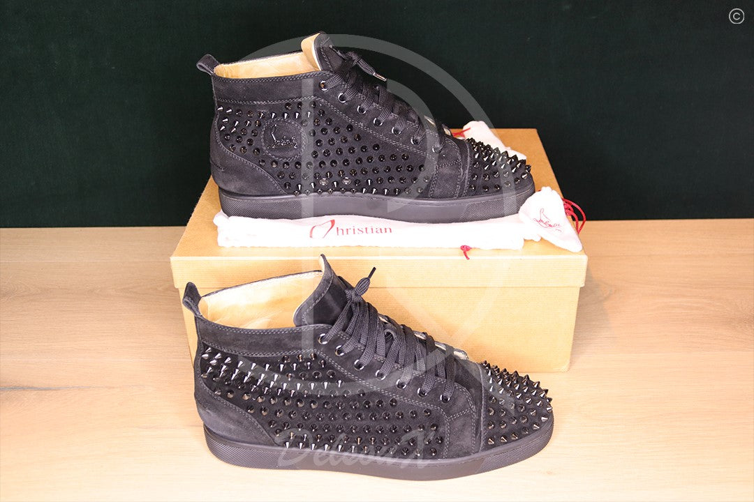 Christian Louboutin 'Black Suede' Louis Orlato Flat (43.5) 🥵