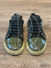Lanvin 'Black Suede' Green Lak Toe (40)  💚