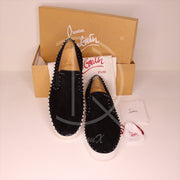 Christian Louboutin 'Black Suede' Pik Boat (44.5) 🎱