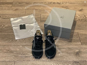 Giuseppe Zanotti 'Frankie' Low Croc Suede W. Silver Zip (41) 🤐