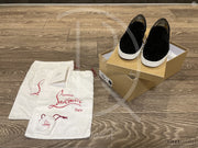 Christian Louboutin ’Black Suede' Pik Boat (40) 🩸