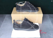 Christian Louboutin 'Black Suede' Junior Spikes (41) 📎