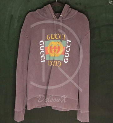 Gucci Hoodie Distressed Fake Logo ‘Black’ (L) 🤡