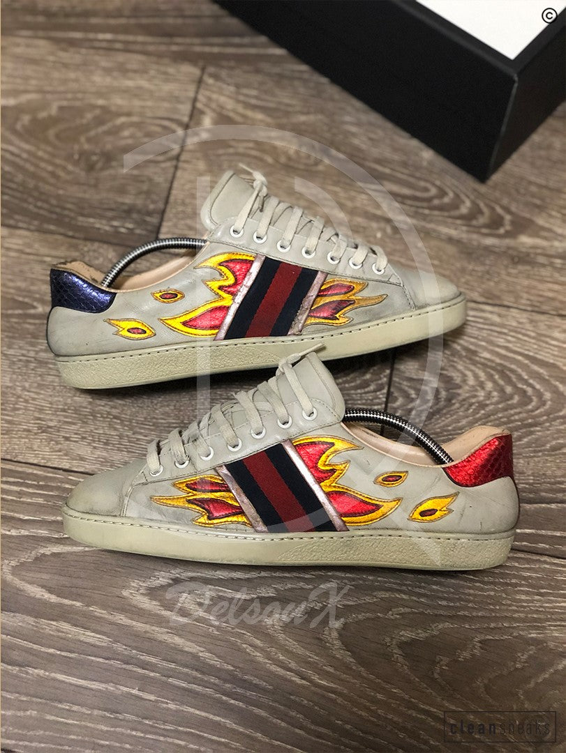 Gucci Ace “Flame” (G8.5 / 42.5) 👟