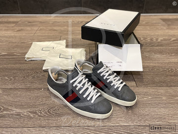 Gucci Ace 'Grey Signature' Leather (43.5) 🌚