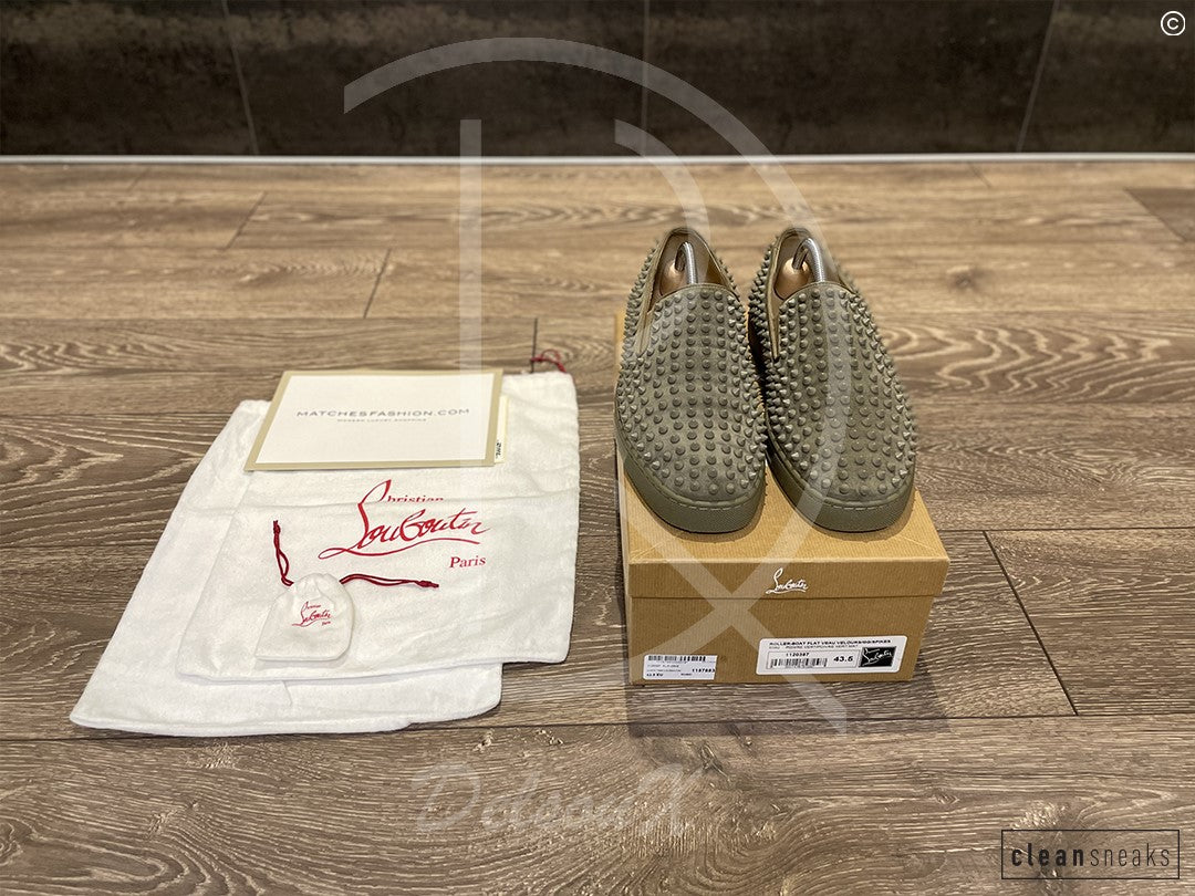 Christian Louboutin 'Poivre Vert Mat' Roller Boat (43.5) 🎢