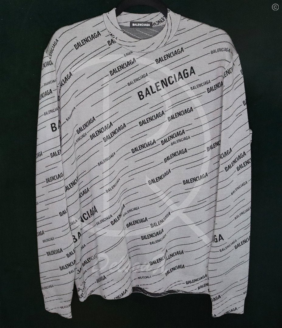 Balenciaga Logo Sweater ‘Grey’ (S) 🦭