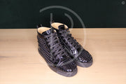 Christian Louboutin Louis Spikes Orlato Flat 'Black Patent Leather' (42) 🕺🏼