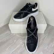 Alexander McQueen Herre 'Black Leather' Oversized (43) ♠️