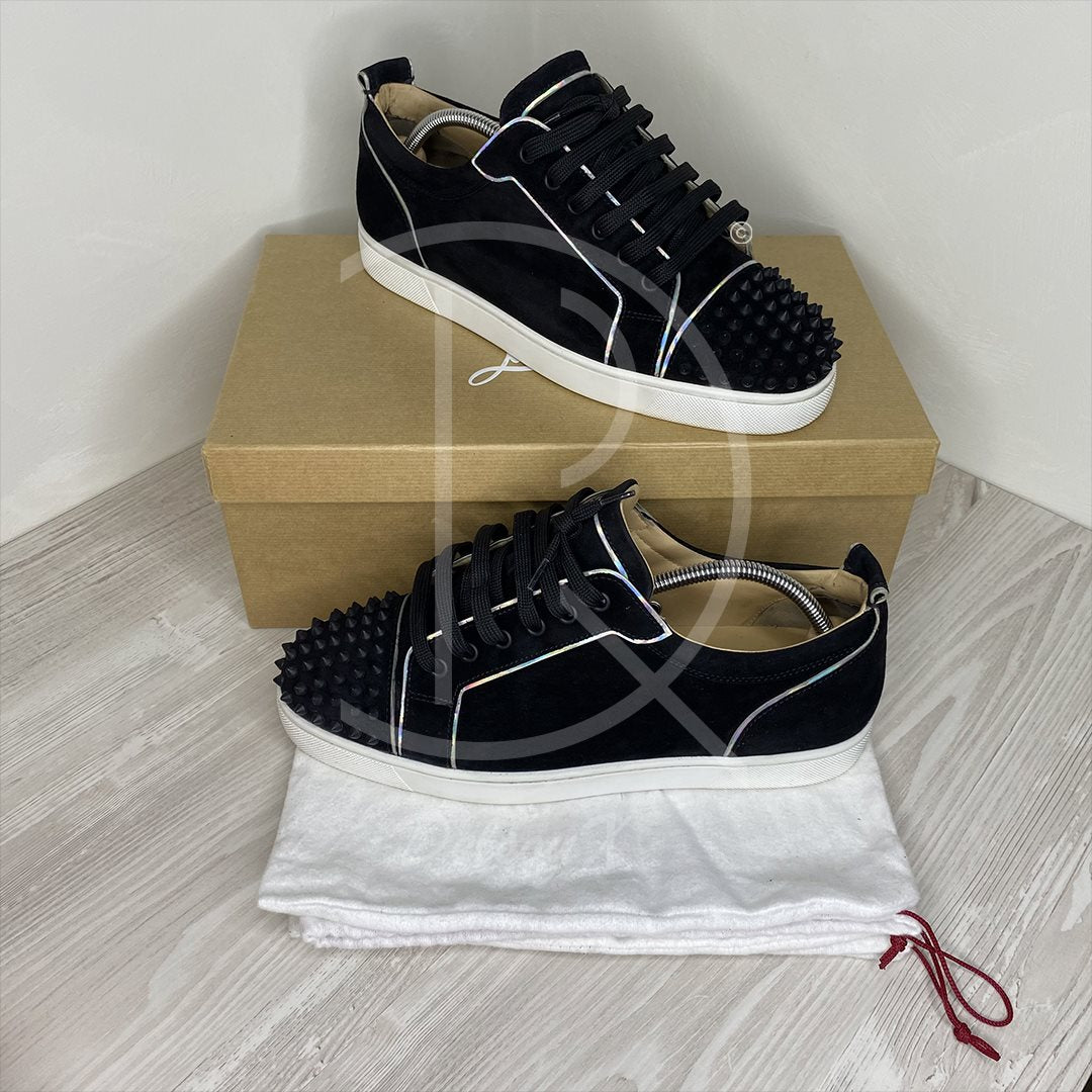Christian Louboutin 'Black Mat' Junior Spikes Herre (44) 🧢