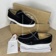 Christian Louboutin 'Black Suede' Pik Boat (42.5) 🖤
