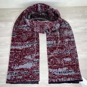 Lanvin Unisex 'Red Maroon Design' Uld Halstørklæde (One Size) 🧰
