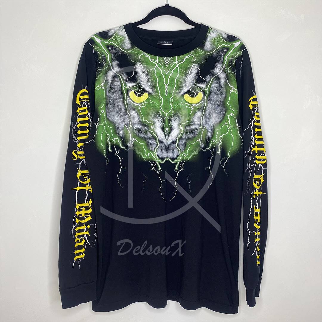Marcelo Burlon Men's 'Owl Face' Long Sleeve T-shirt (M) 🦉
