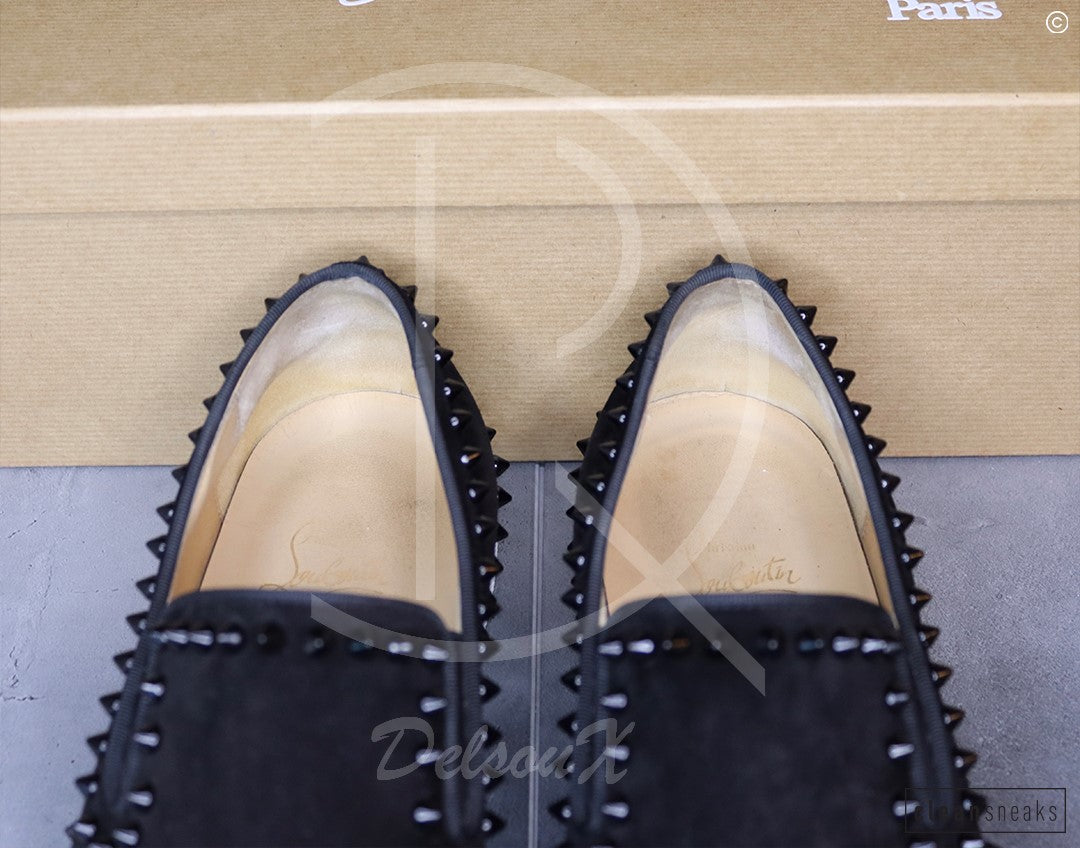 Christian Louboutin 'Black Suede' Pik Boat (43) 🤪