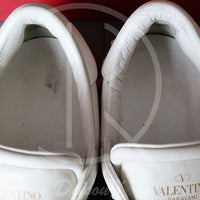 Valentino Sneakers, 'Black Stripe' Open Slip-ons (40) 🤴🏽