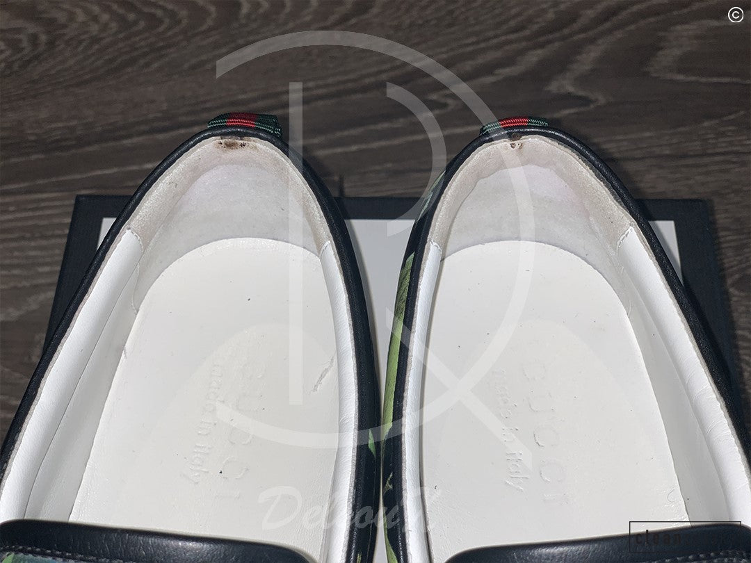 Gucci 'Shanghai St. Tropical Jungle Bird Print' Slip Ons (42) 🤯