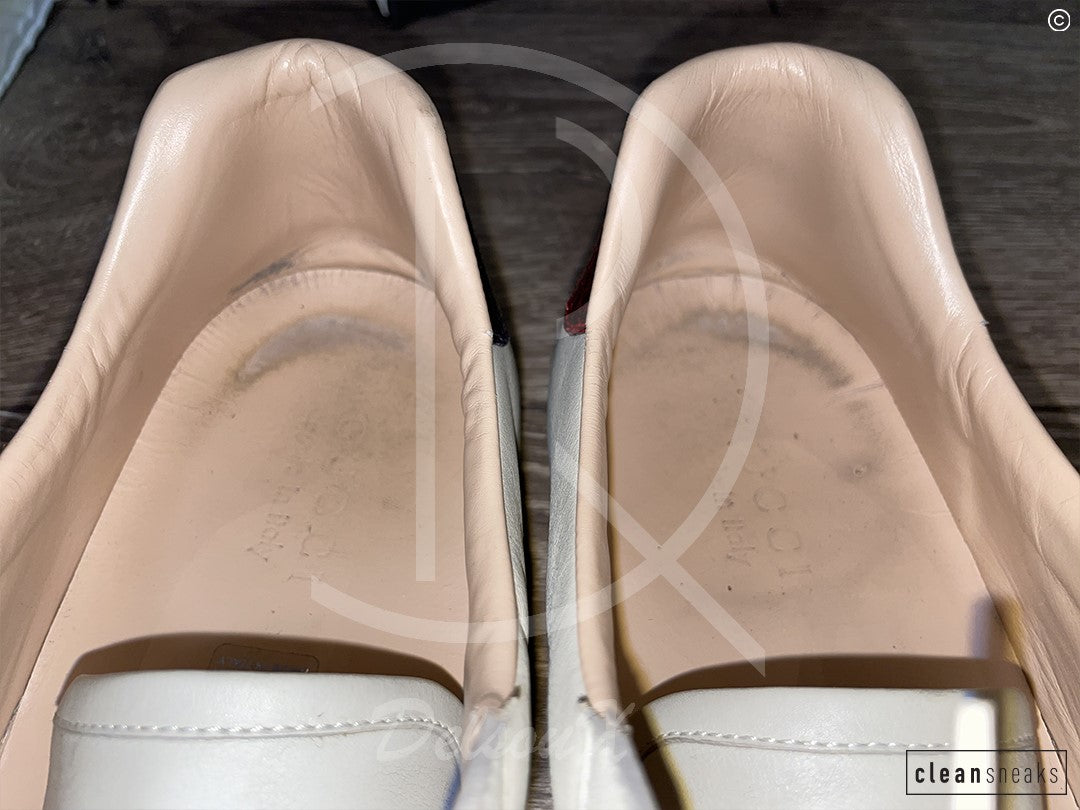 Gucci Ace 'Flames' Beige Leather (45) 🎇