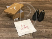Christian Louboutin 'Black Leather' Pik Boats (40) 👟