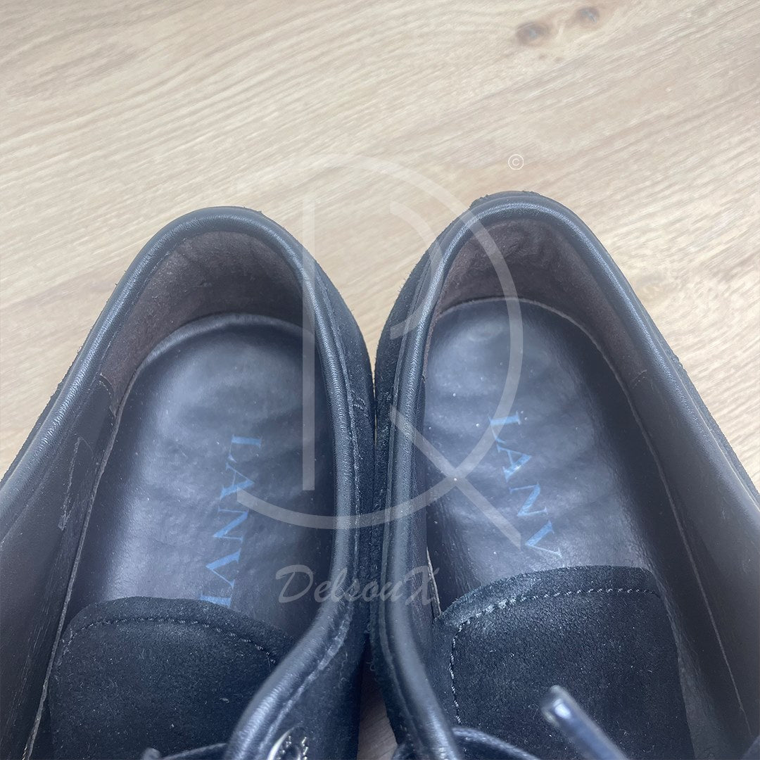 Lanvin 'Black Suede' Lak Toe (40) ♤