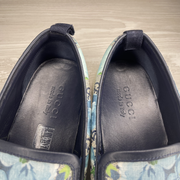 Gucci Sneakers,  Supreme GG Canvas 'Bloom' Print Blue Flower Slip On (43)