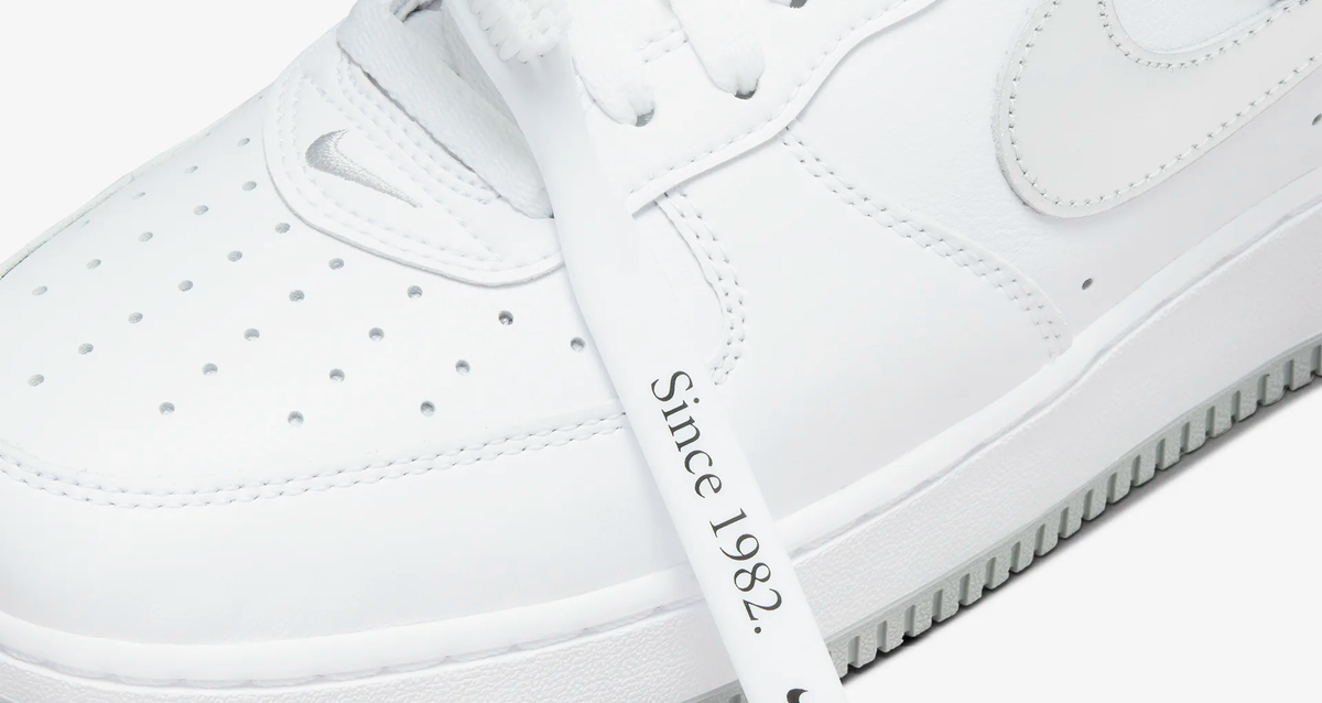 Nike Sneakers, Air Force 1 '07 Low ‘Color of the Month White Metallic Silver’