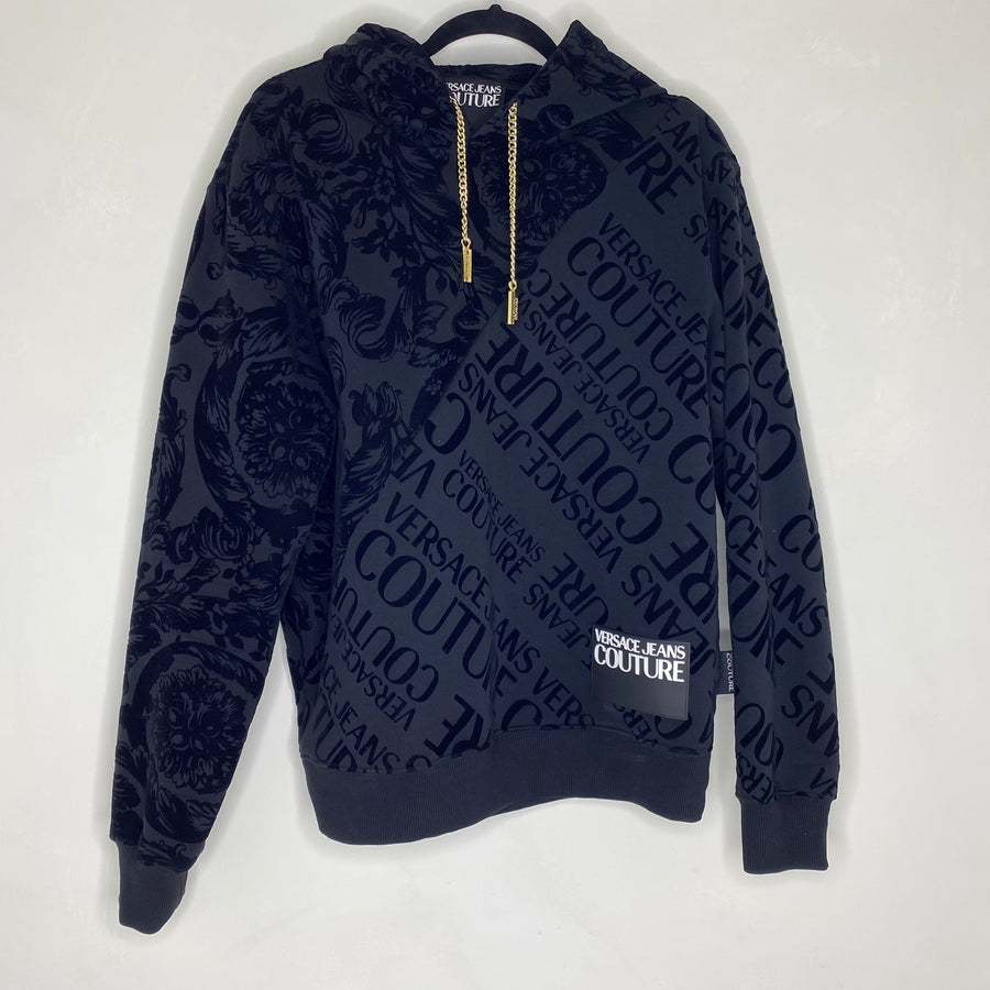 Versace Jeans Couture Hoodie, 'Two Side' Velour Herre Hættetrøje (M) 🕶