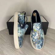 Gucci Sneakers,  Supreme GG Canvas 'Bloom' Print Blue Flower Slip On (43)