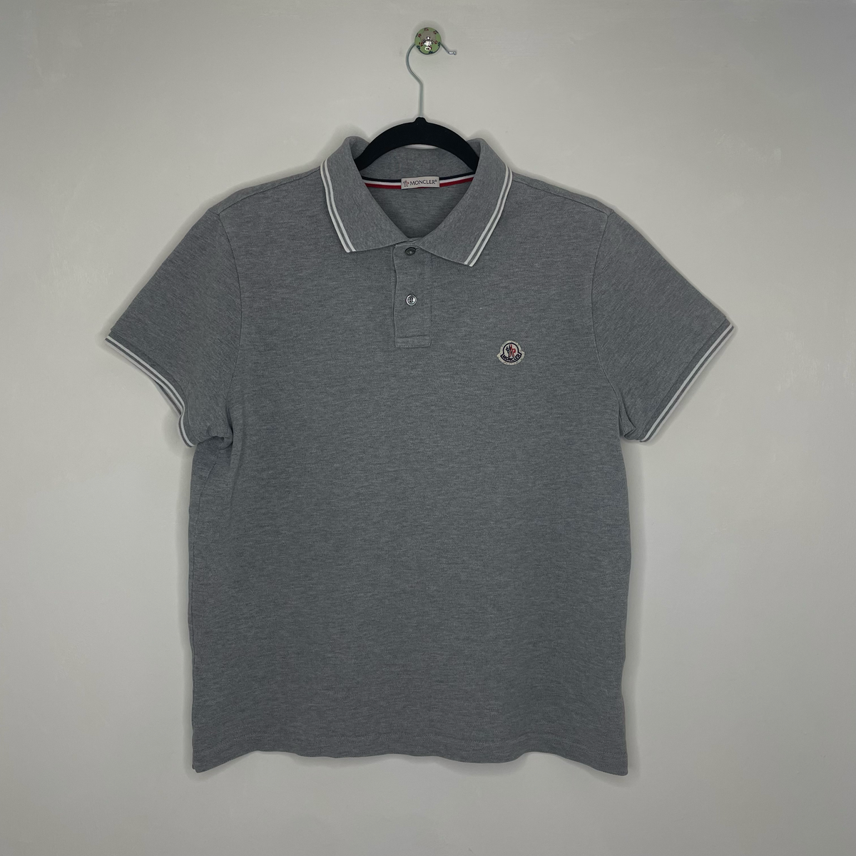 Moncler Polo, Herre 'Maglia Polo Manica Corta' Grå (M)