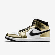 Nike Sneakers, Jordan 1 Mid ‘Metallic Gold Black White’