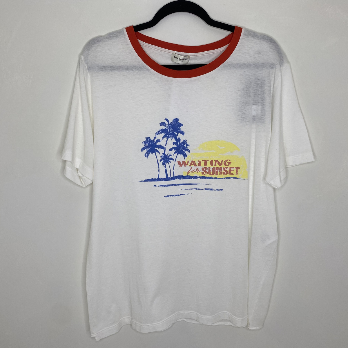 Saint Laurent T-Shirt, 'Waiting For Sunset' T-Shirt (L)