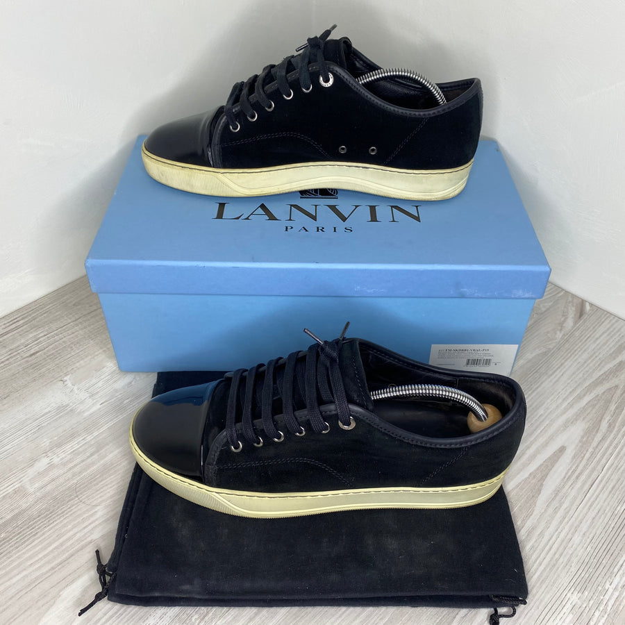 Lanvin Sneakers, 'Black Suede' Lak Toe Herre (42) 🕶