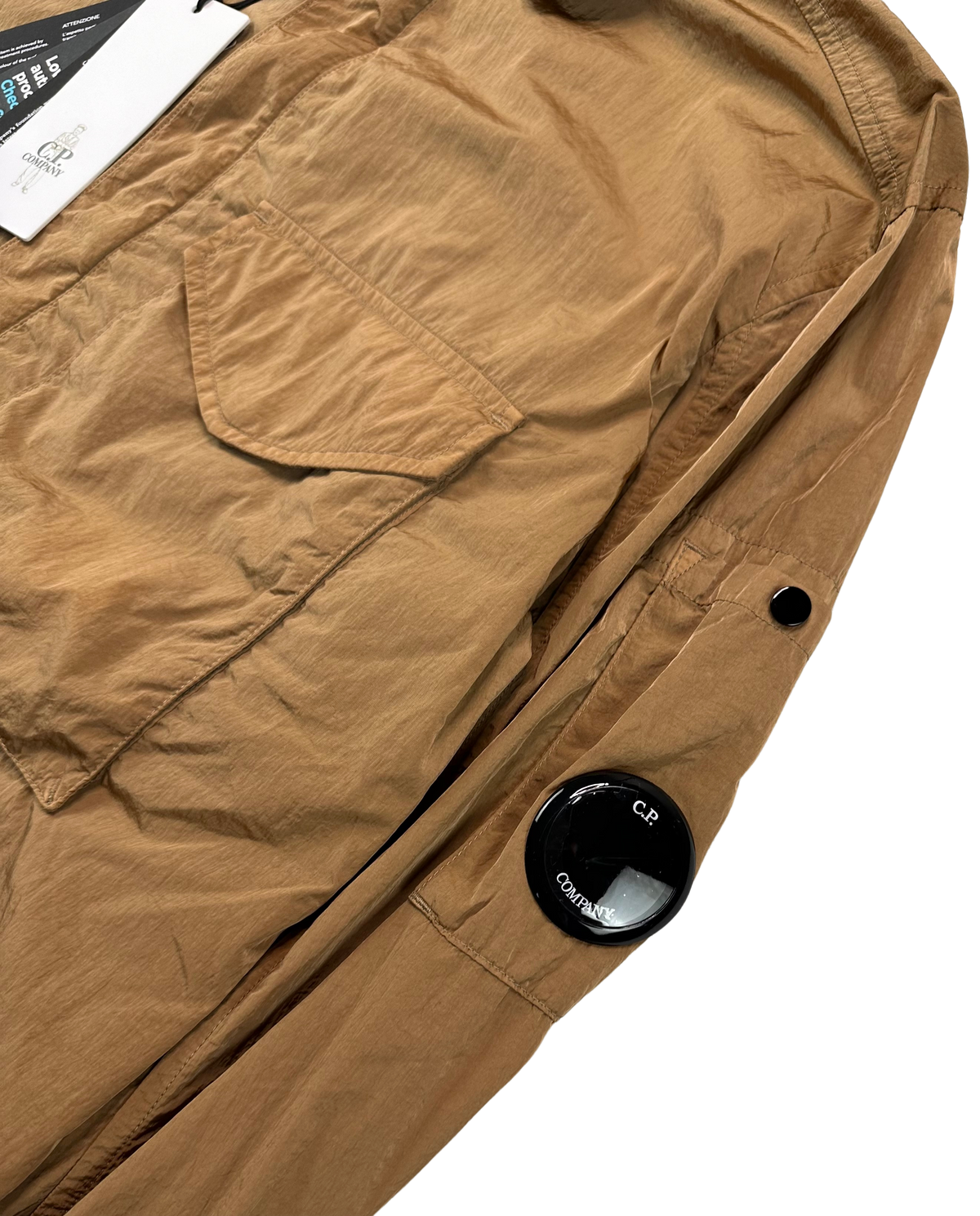 C.P. Company Overshirt, Herre Chrone-R Nylon 'Brun' (Large)