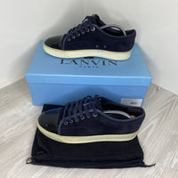 Lanvin Sneakers, 'Navy Suede' Lak Toe Herre Sneakers (41) 🤤