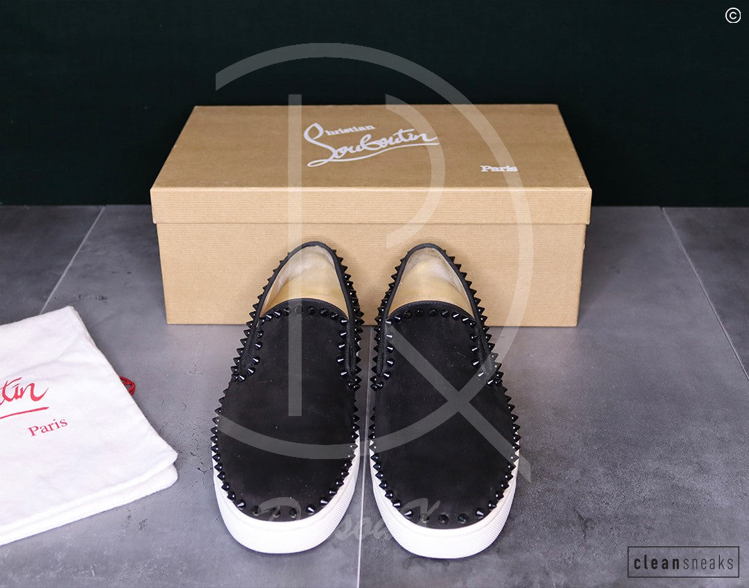 Christian Louboutin 'Black Suede' Pik Boat (43) 🤪