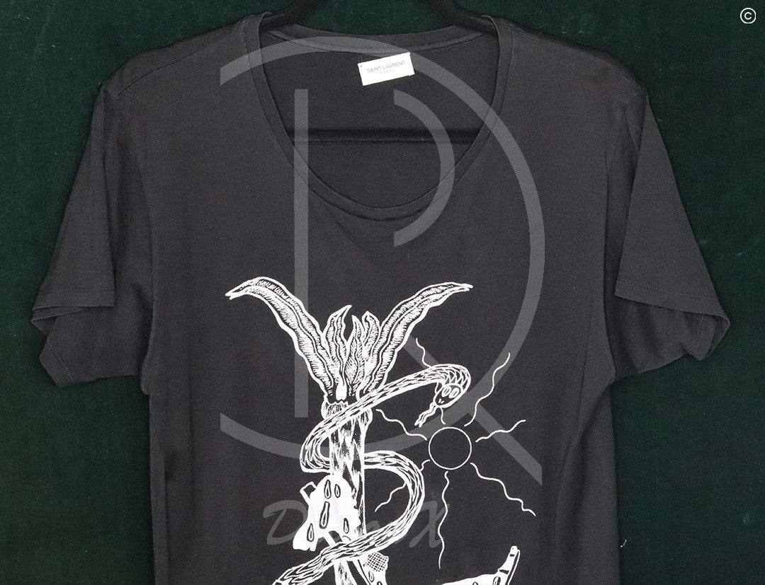 Saint Laurent T-shirt ‘Malibu’ Black (M) 🏝