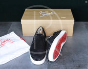 Christian Louboutin 'Black Suede' Pik Boat (42.5) 🏰