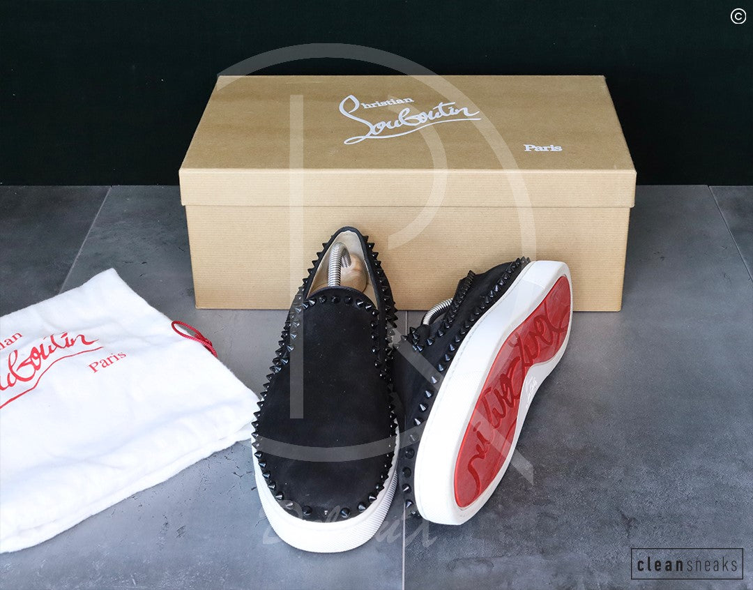 Christian Louboutin 'Black Suede' Pik Boat (42.5) 🏰