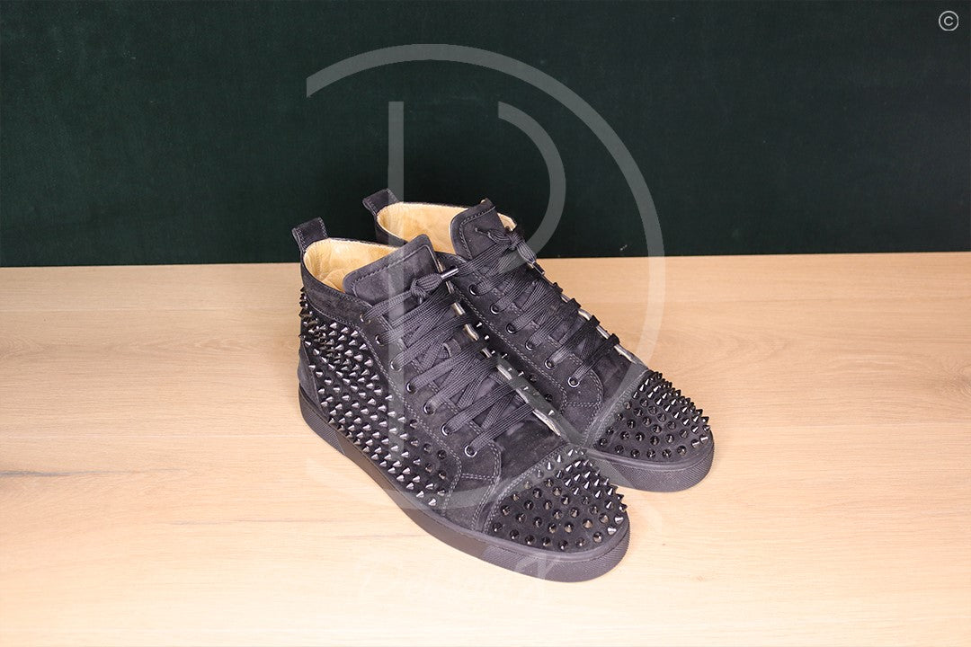 Christian Louboutin 'Black Suede' Louis Orlato Flat (43.5) 🥵
