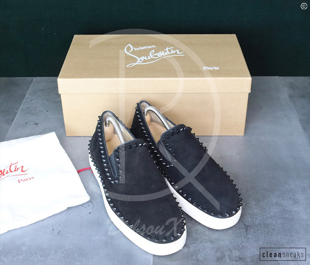 Chrsitian Louboutin 'Black Suede' Pik Boat (43) 🤯